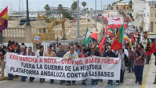 An anti-NATO rally in Spain (file photo) An anti-NATO rally in Spain (file photo)
